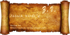 Zelnik Virág névjegykártya